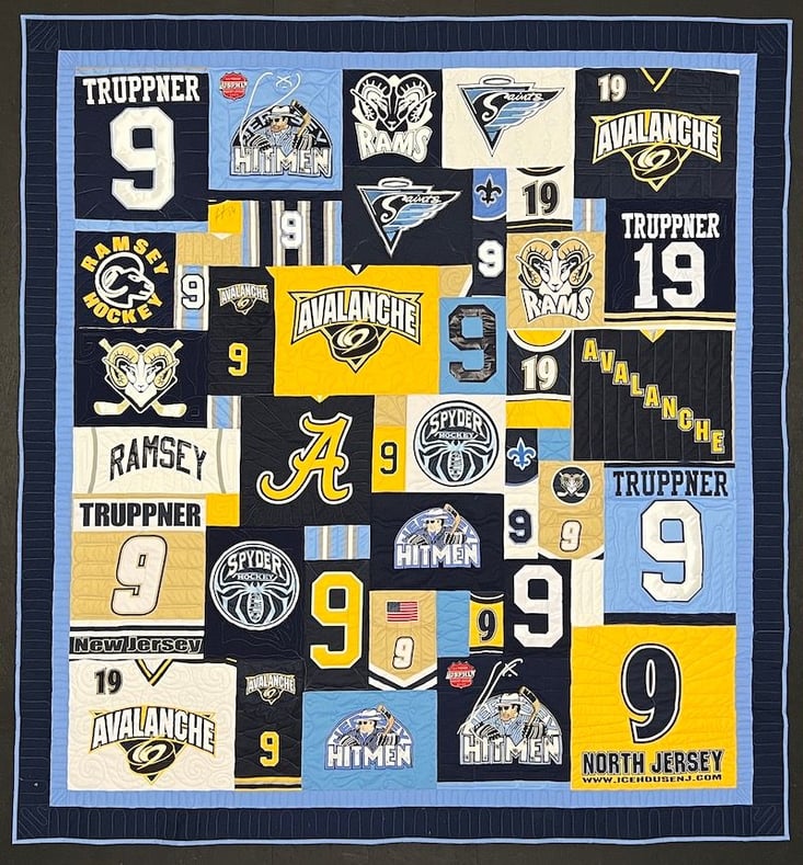 T-shirt quilt by Too Cool T-shirt Quilt